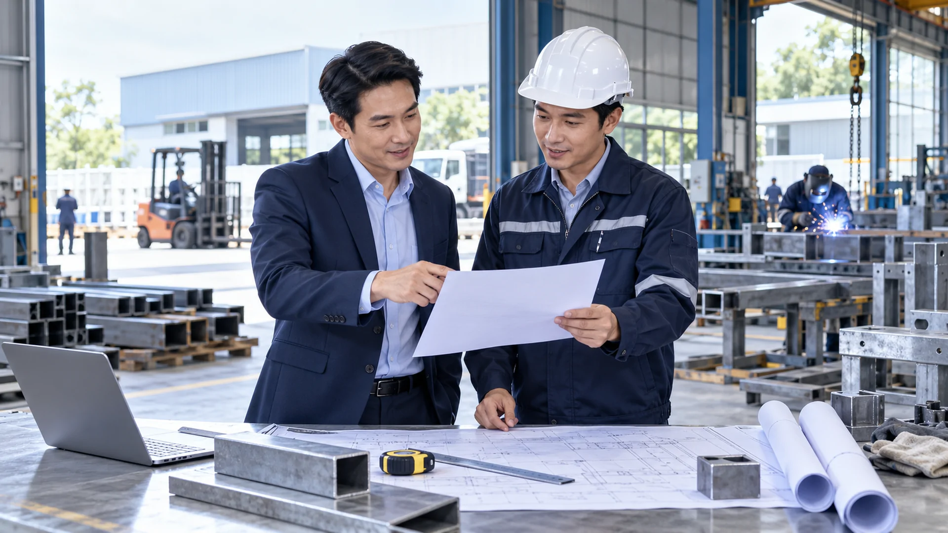 ผู้จัดการโครงการและวิศวกรวางแผนเริ่มงานจากใบสั่งซื้อใหม่